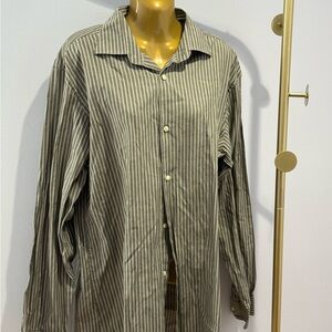 Banana Republic Olive Striped Men's Shirt